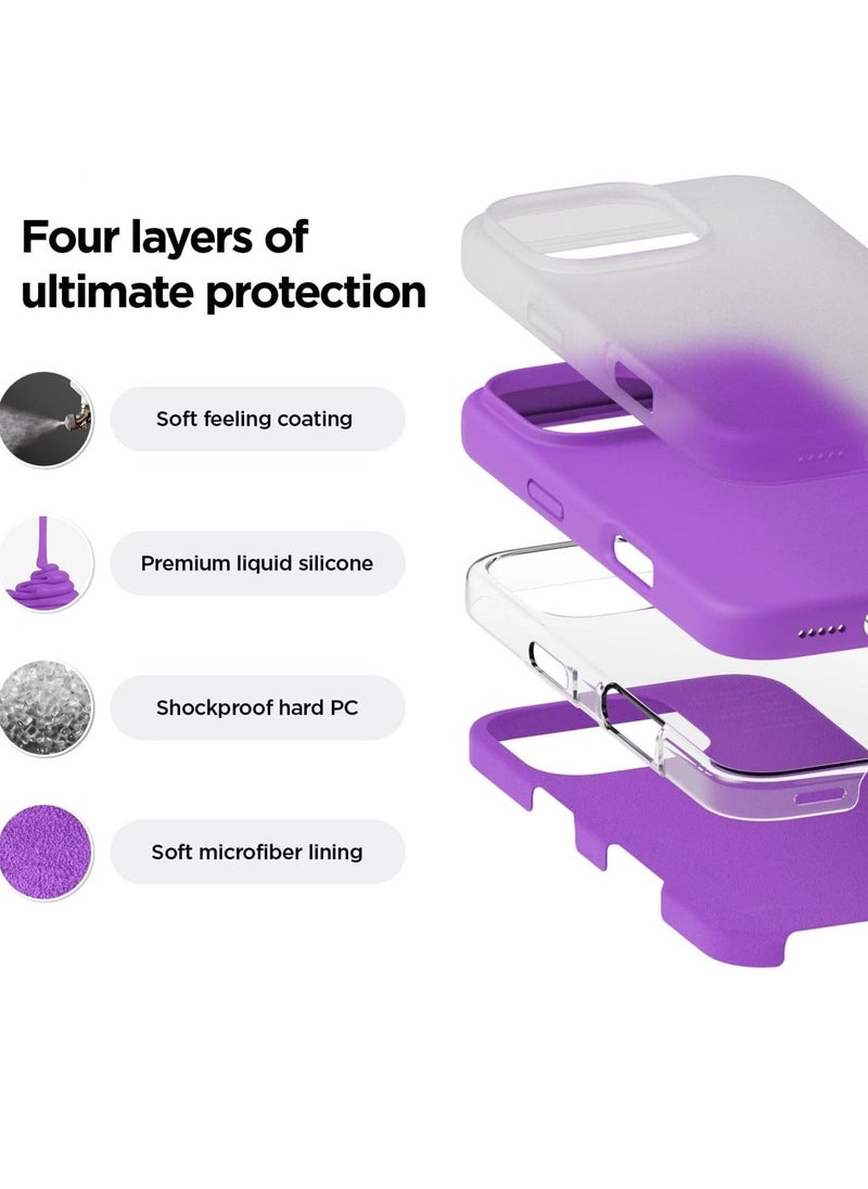 Raxoom Neon Purple Full Body Protection Case for iPhone 16 Pro - Shockproof, Slim Design with Anti-Scratch Microfiber Lining - Image 3