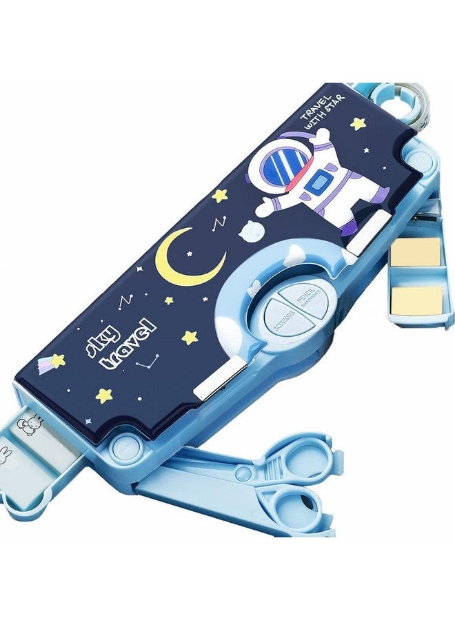 Tec Tavakkal Multi-Functional Pencil Box For Kids, Space Boys, Kids Boys & Girls, Magnetic Boys, Space Theme Return Gifts Kids Accessories - Ethylene Vinyl Acetate (Eva), Blue - Image 1