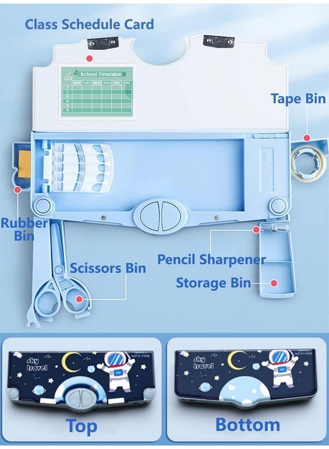 Tec Tavakkal Multi-Functional Pencil Box For Kids, Space Boys, Kids Boys & Girls, Magnetic Boys, Space Theme Return Gifts Kids Accessories - Ethylene Vinyl Acetate (Eva), Blue - Image 2