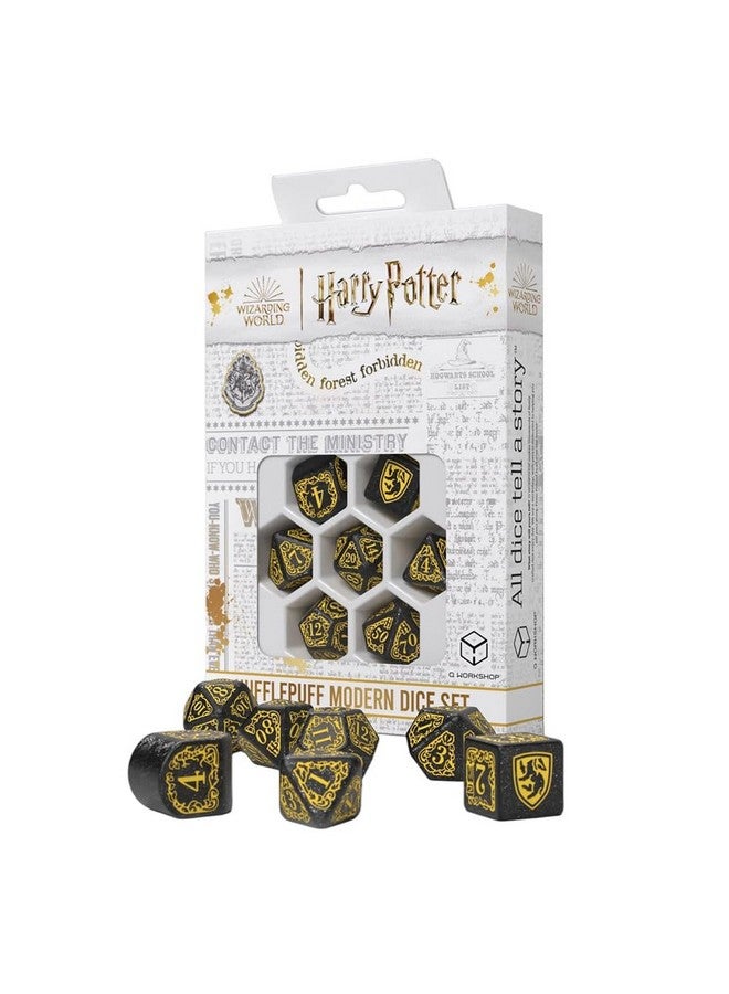 Q WORKSHOP Harry Potter Hufflepuff Modern Dice Black - Image 1