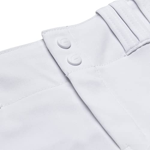CHAMPRO Triple Crown OB Open-Bottom Loose-Fit Baseball Pant in Solid Color with Adjustable Inseam and Reinforced Sliding Areas, WHITE, Small - Image 3