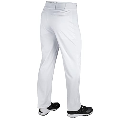 CHAMPRO Triple Crown OB Open-Bottom Loose-Fit Baseball Pant in Solid Color with Adjustable Inseam and Reinforced Sliding Areas, WHITE, Small - Image 2