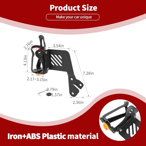 PDKLIN for Jeep JL Front Door Side Cup Holder for Jeep Wrangler JL JLU 2018 up for Gladiator JT 2020 up Black Accessories Driver Cup Holder Left - Image 3
