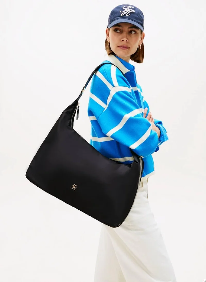 TOMMY HILFIGER Black Large Hobo Bag for Women | Best Price UAE