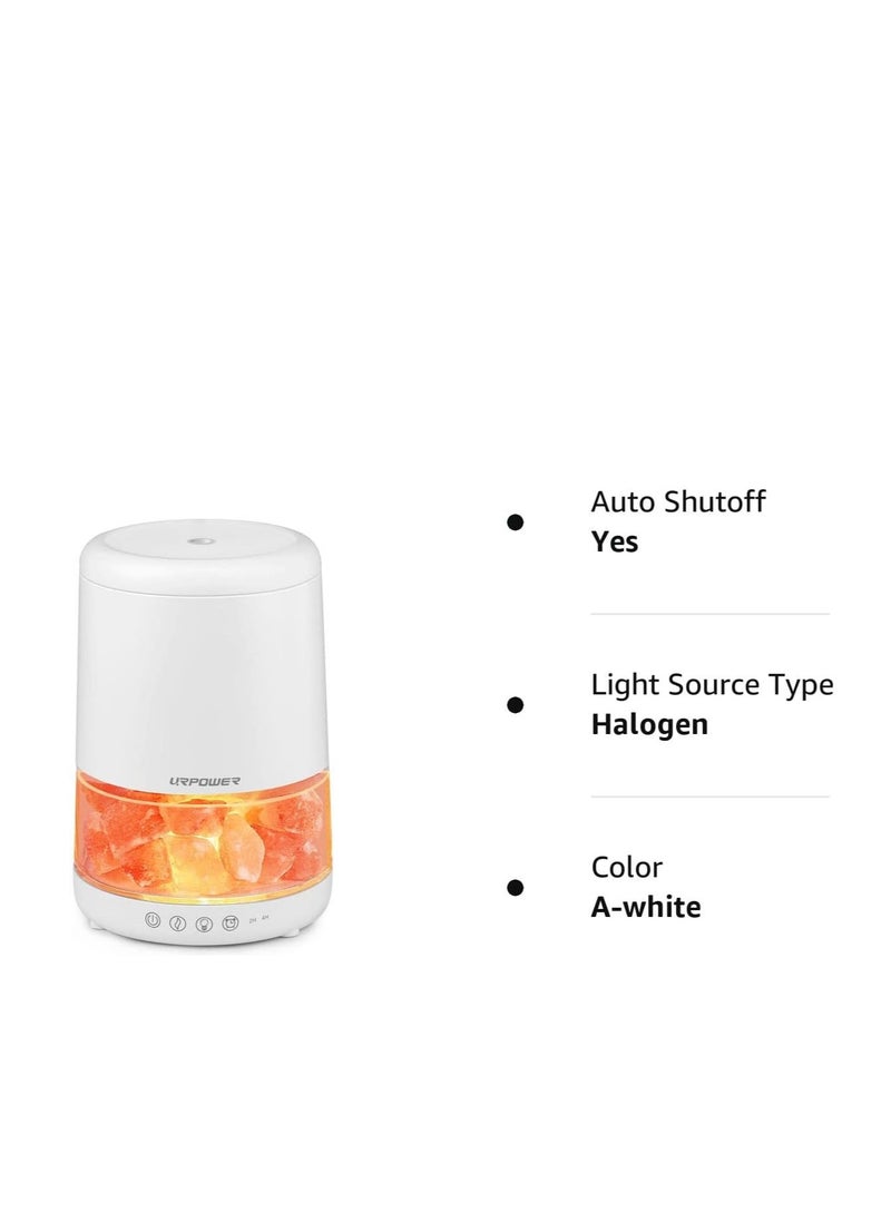 URPOWER - URPOWER 2-in-1 Ultrasonic Essential Oil Diffusers 230ML & Himalayan Salt Lamp Aromatherapy Diffuser Cool Mist Humidifier with 3 Brightness 100% Himalayan Pure Salt Rock Lamp for Home Office Yoga - Image 1