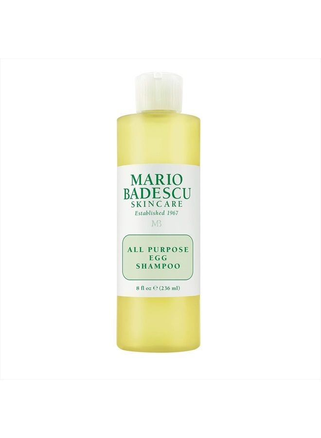 MARIO BADESCU All Purpose Egg Shampoo for All Hair and Skin Types | Shampoo and Body Wash that Cleanses and Nourishes |Formulated with Egg White Proteins, 8 Fl Oz - Image 1