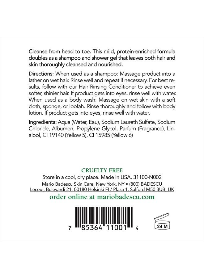 MARIO BADESCU All Purpose Egg Shampoo for All Hair and Skin Types | Shampoo and Body Wash that Cleanses and Nourishes |Formulated with Egg White Proteins, 8 Fl Oz - Image 2