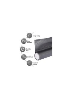 RATSAW 96CM Door Draft Stopper Cutable PU Leather Door Draught Excluder Self Adhesion Door Bottom Seal Wind Dust Noise Sound Light Smell Insect Blocker for Interior Exterior Door Grey  - Image 4