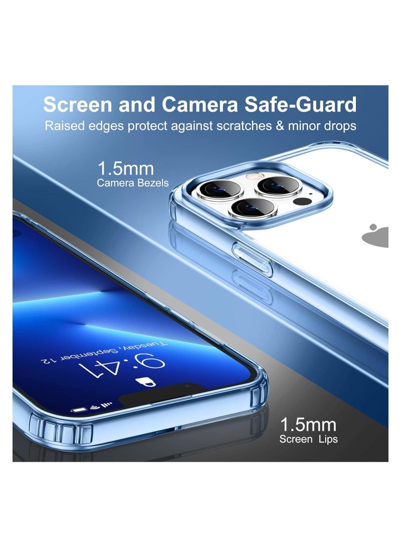MUNTAQI Crystal Clear Designed for iPhone 13 Pro Case, [Not Yellowing] [Military Grade Drop Protection] Slim Thin Clear Phone Case for iPhone 13 Pro 6.1 inch - Image 5