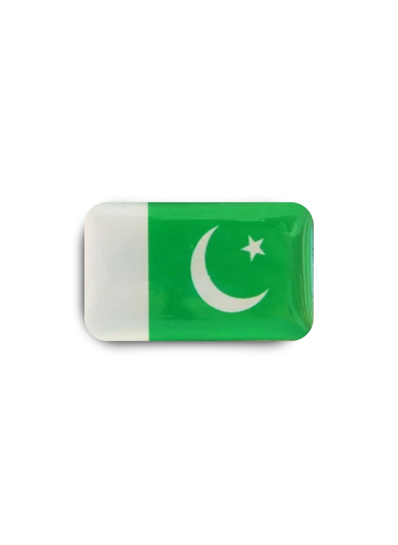 971MEDIA Pakistan Flag - Metal Badge Epoxy Coated with Magnetic Pin that Doesn't Tear Clothes  - Image 2