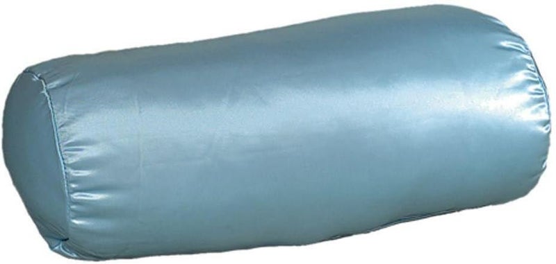 DMI MABIS Cervical Roll Neck Support Pillow for Spine and Neck Pain Relief Blue Satin