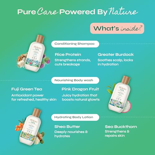 Tikitoro Teens Bath & Body Combo 100% Vegan with Nourishing Body Wash, Conditioning Shampoo, Hydrating Body Lotion, No Parabens & Sulphates, Gift Combo Pack (Age: 11+) (75ml x 3) - Image 3