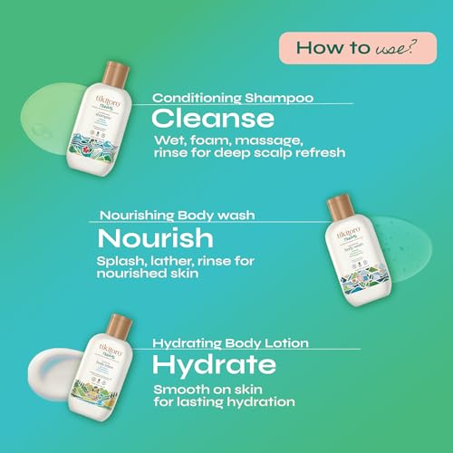 Tikitoro Teens Bath & Body Combo 100% Vegan with Nourishing Body Wash, Conditioning Shampoo, Hydrating Body Lotion, No Parabens & Sulphates, Gift Combo Pack (Age: 11+) (75ml x 3) - Image 5