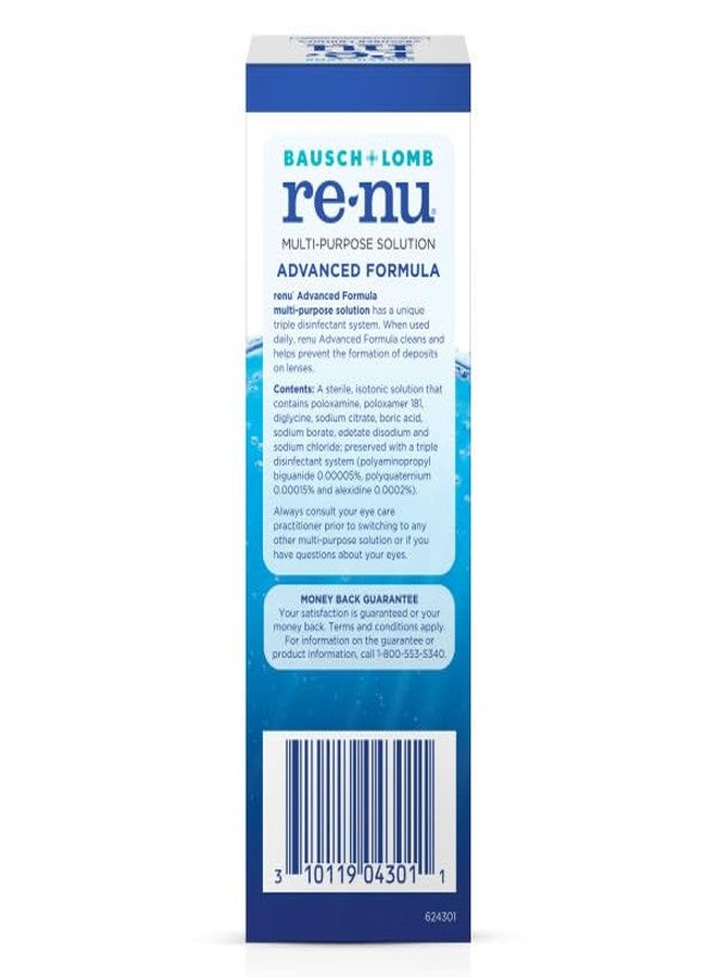 Renu Advanced Formula Multi-Purpose Solution, Disinfecting and Moisturizing Contact Lens Solution for Soft and Silicone Hydrogel Lenses, 4 fl oz (Pack of 2) - Image 3