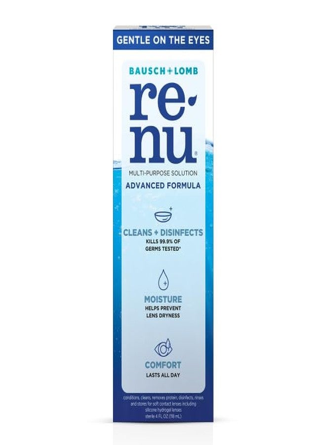 Renu Advanced Formula Multi-Purpose Solution, Disinfecting and Moisturizing Contact Lens Solution for Soft and Silicone Hydrogel Lenses, 4 fl oz (Pack of 2) - Image 2