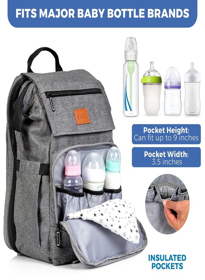 PILLANI Baby Diaper Bag Backpack - Large Bag for Boys & Girls, Waterproof Diaper Backpack - Travel Diaper Bags w/Changing Pad, Baby Registry Search & Shower Gifts - Essentials Must Haves Newborn Stuff - Image 4