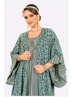 SARA Sara Scroll Print Jalabiya  - Image 4