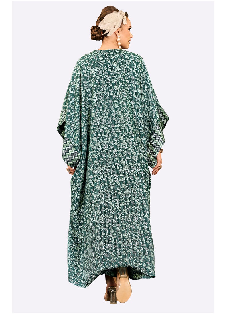 SARA Sara Scroll Print Jalabiya  - Image 3