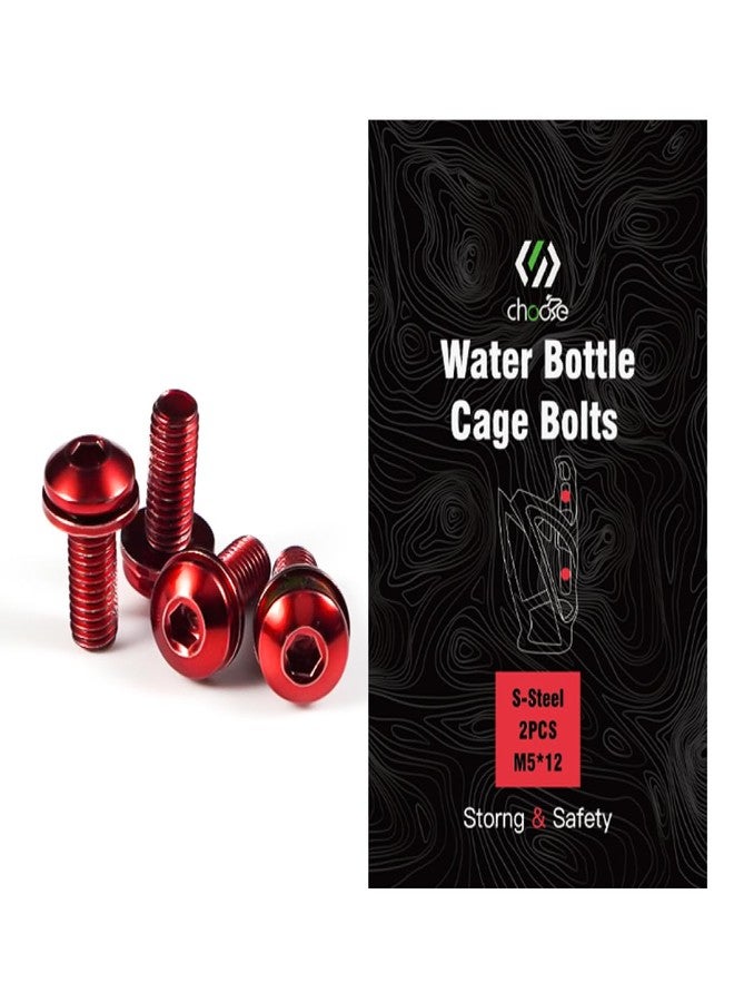 CNC Water Bottle Cage Bolts，Bike Bottle Cage Bolts，red - Image 1
