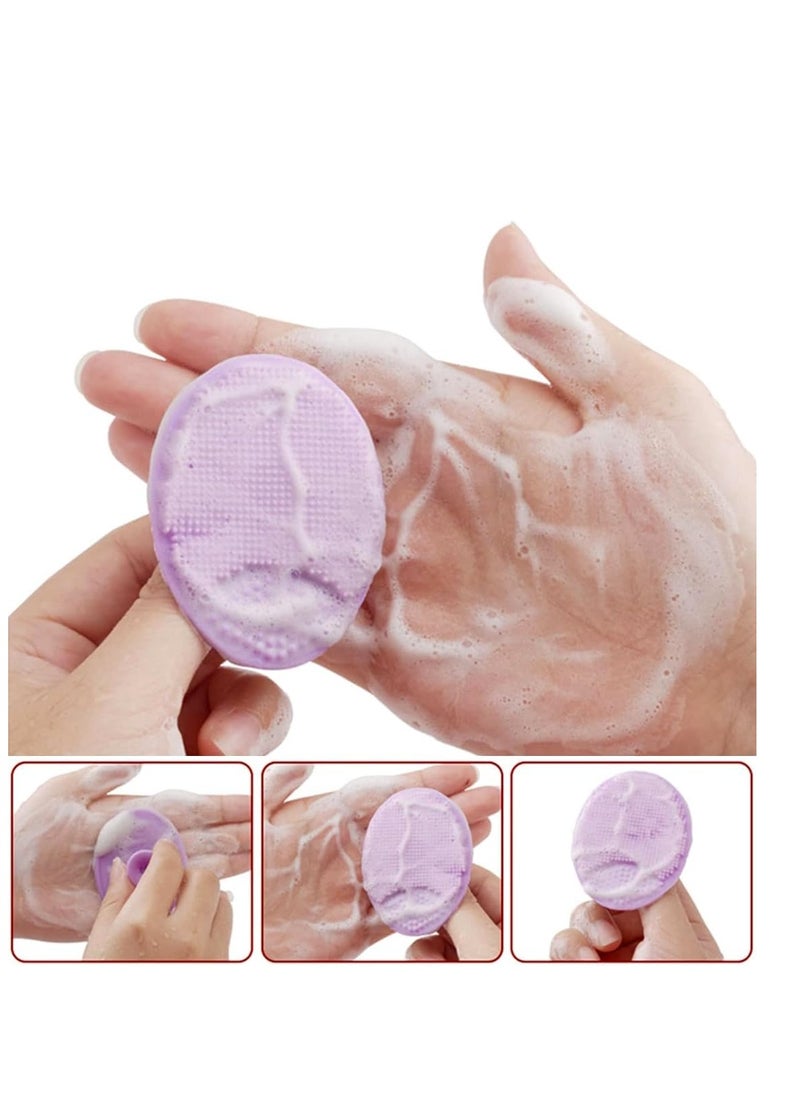 Generic - 4 Pieces Soft Silicone Face Scrubber Massager Exfoliator Brush Facial Cleansing Brush Remove Blackhead Acne Gentle Face Nose Scrub Wash Brush Skin Care Tools for Women and Men - Image 1