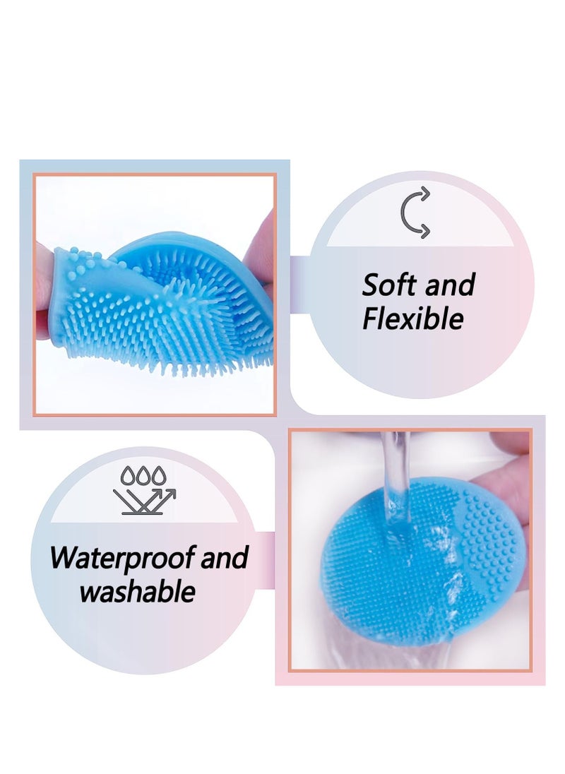 Generic - 4 Pieces Soft Silicone Face Scrubber Massager Exfoliator Brush Facial Cleansing Brush Remove Blackhead Acne Gentle Face Nose Scrub Wash Brush Skin Care Tools for Women and Men - Image 1