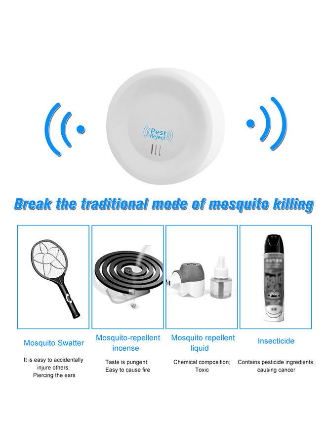 NIBEMINENT 6-Piece Portable Ultrasonic Mosquito Insect Repellent White - Image 4