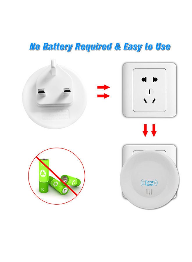 NIBEMINENT 6-Piece Portable Ultrasonic Mosquito Insect Repellent White - Image 2