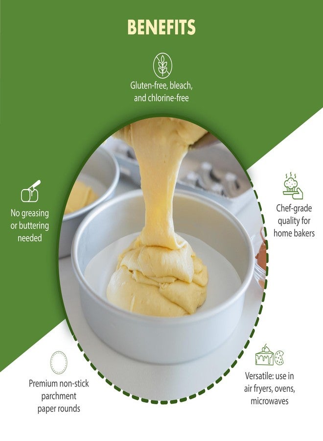 Regency Wraps Parchment Paper Circles For Round Cake Pans and Tube Cake Pans, Greaseproof Liners for Non-Stick Baking, 8" (Pack of 50, 25 Each), White - Image 2