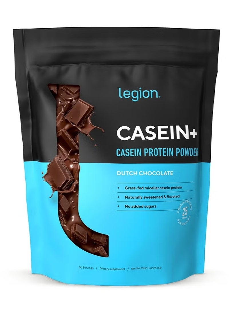Legion Casein Dutch Chocolate 1020g Grass Fed Micellar Casein Protein Powder 25g Protein Per Serving - Image 1