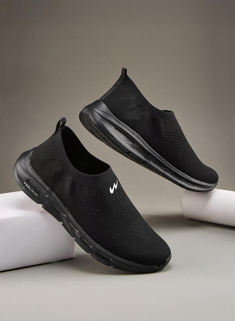 CAMPUS Men's Black Classic Slip On Shoes, Bold Comfortable Casual Footwear - Image 2