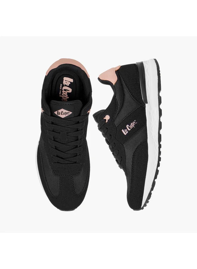 لي كوبر Women's Logo Detail Sneakers with Lace-Up Closure