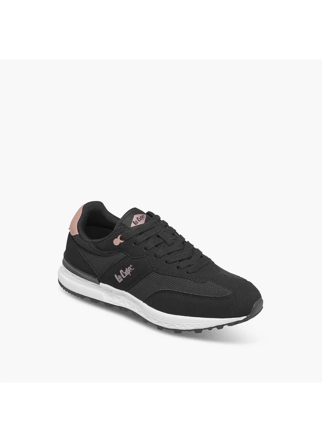 لي كوبر Women's Logo Detail Sneakers with Lace-Up Closure