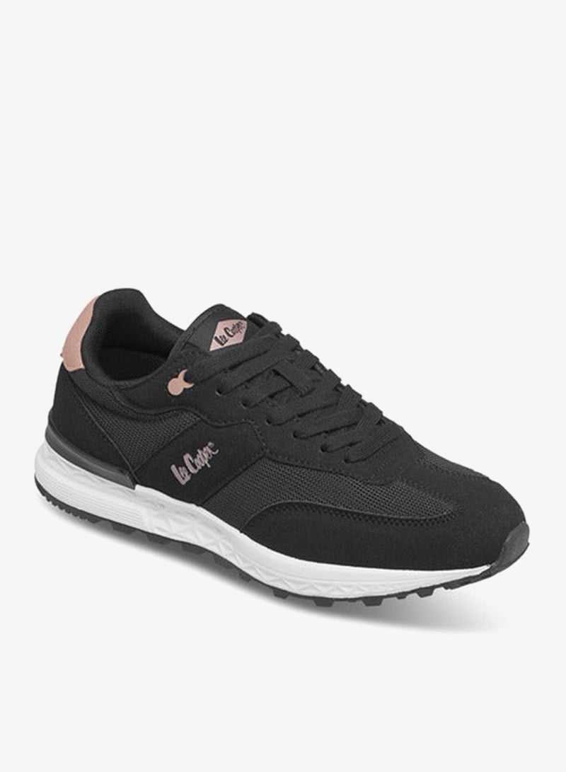Lee Cooper Women's Logo Detail Sneakers with Lace-Up Closure - Image 2