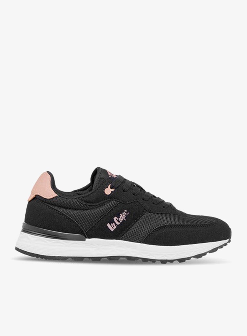 Lee Cooper Women's Logo Detail Sneakers with Lace-Up Closure - Image 1