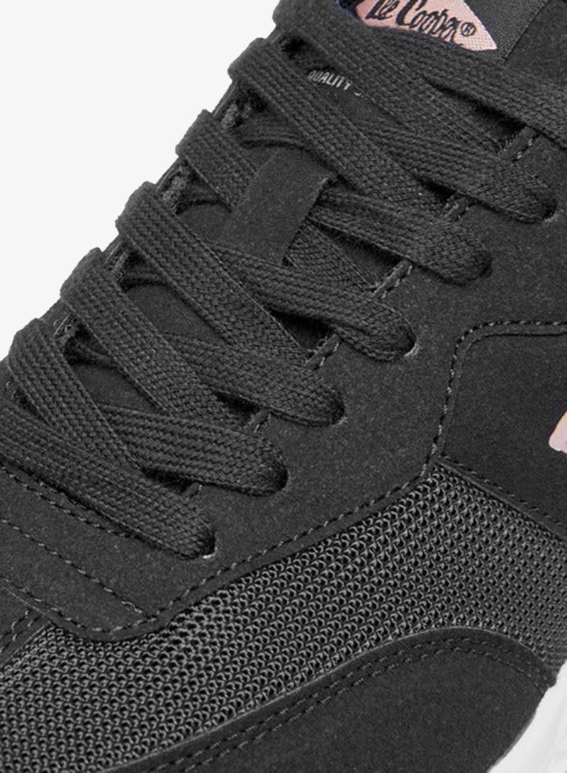 Lee Cooper Women's Logo Detail Sneakers with Lace-Up Closure - Image 4