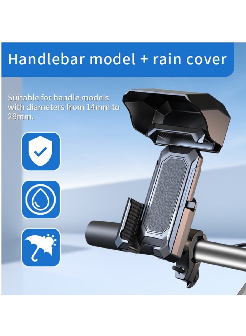Yesido 360° Rotating Waterproof Sunshade Motorcycle and Bicycle Phone Holder with Cover, Ensuring Secure and Convenient Phone Mounting for Your Ride - Image 4