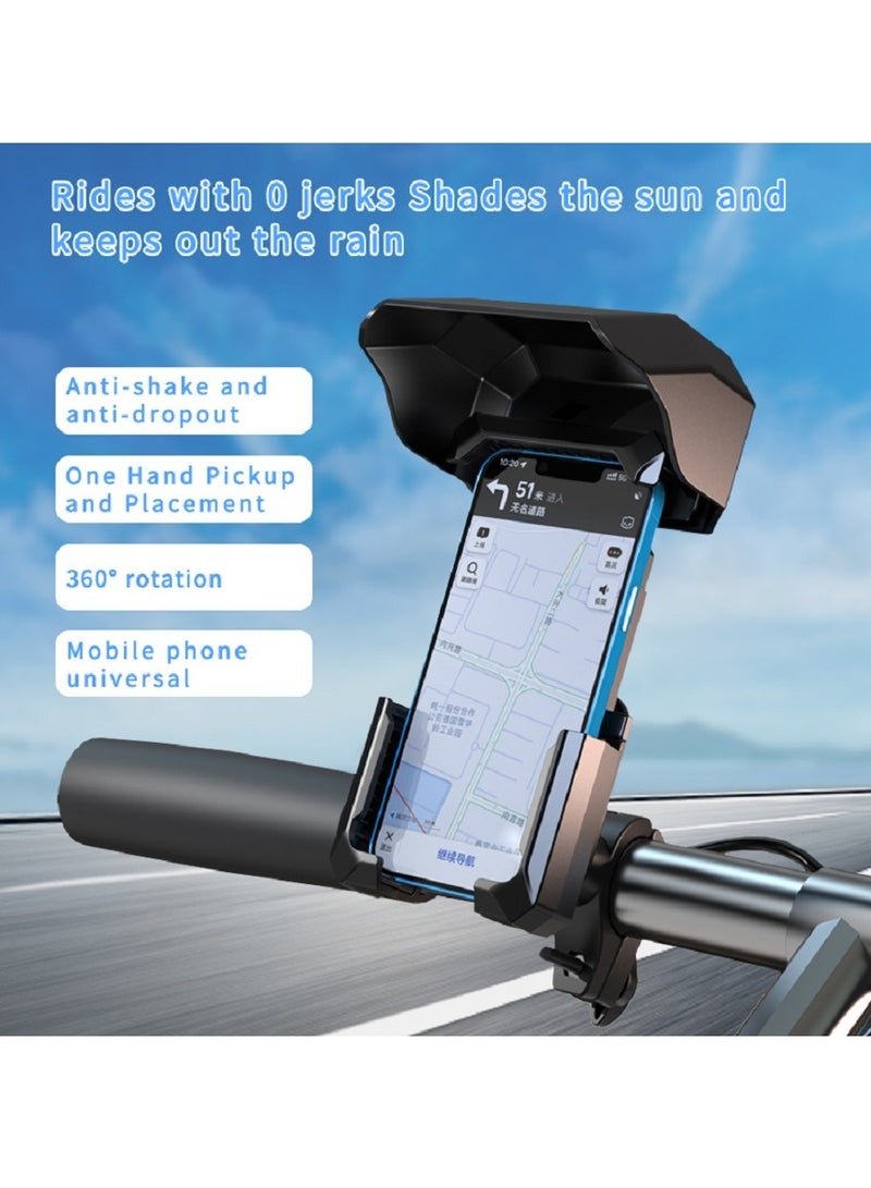 Yesido 360° Rotating Waterproof Sunshade Motorcycle and Bicycle Phone Holder with Cover, Ensuring Secure and Convenient Phone Mounting for Your Ride - Image 3