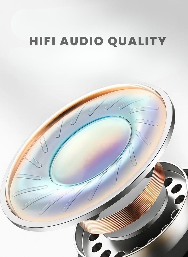 zedx Zeepods Pro True Wireless Bluetooth Earbuds – ENC Noise Cancellation, Deep Bass, Crystal-Clear Calls, and Premium Sound Quality (White) - Image 5