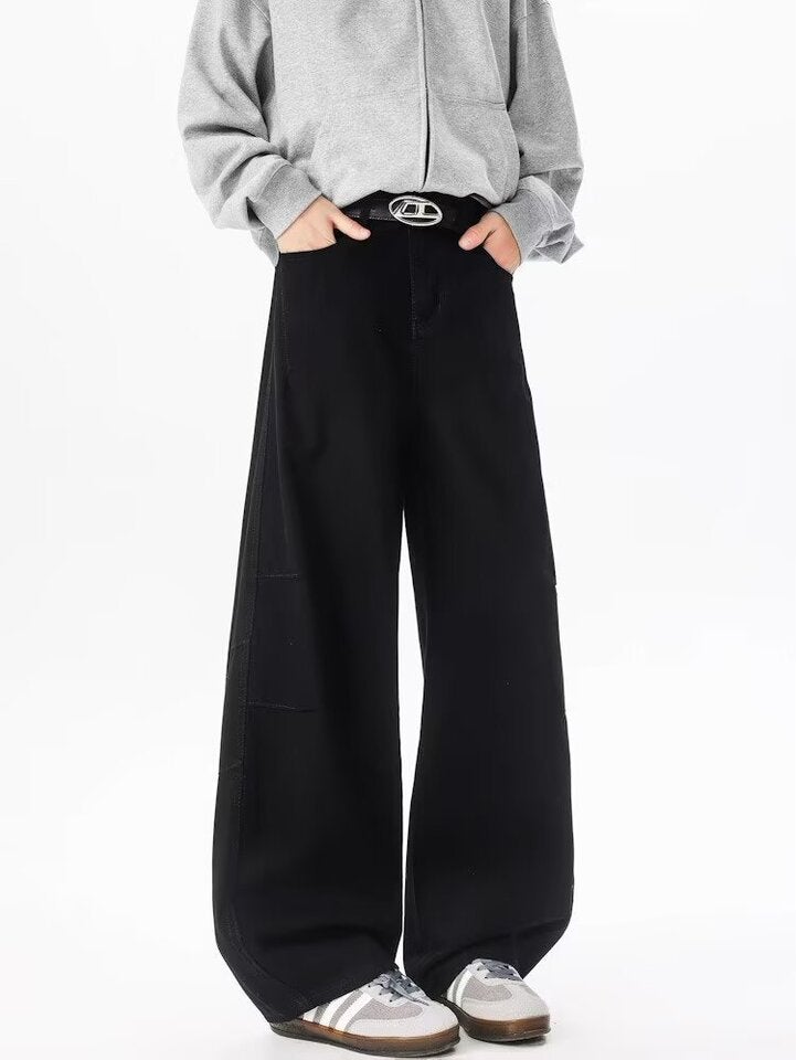 Unisex Classic Denim Jeans Loose Fit Daily Outdoor Wear - Image 1