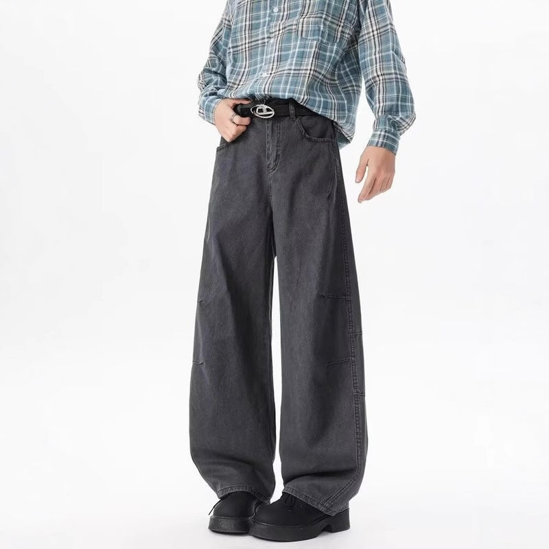Unisex Classic Denim Jeans Loose Fit Daily Outdoor Wear - Image 3
