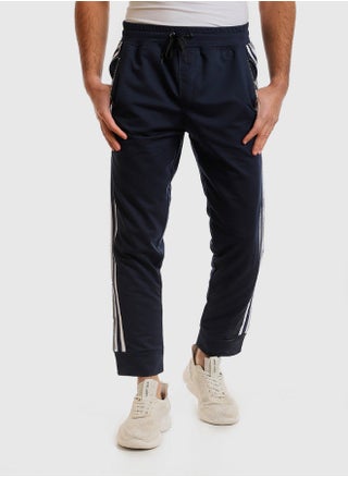 Printed Side Lined Elastic Waist Pants - Navy Blue - pzsku/Z4BC8F22A57FB5DDF1686Z/45/_/1658571621/cea0218c-31af-4af6-bf3c-febe6cd40462