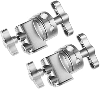 Selens Selens 2 Piece Swivel 2.5" Light Stand Adapter, Versatile Heavy Duty Head Clamp Mount Accessory with 4, 8, 11, 16mm - Image 1