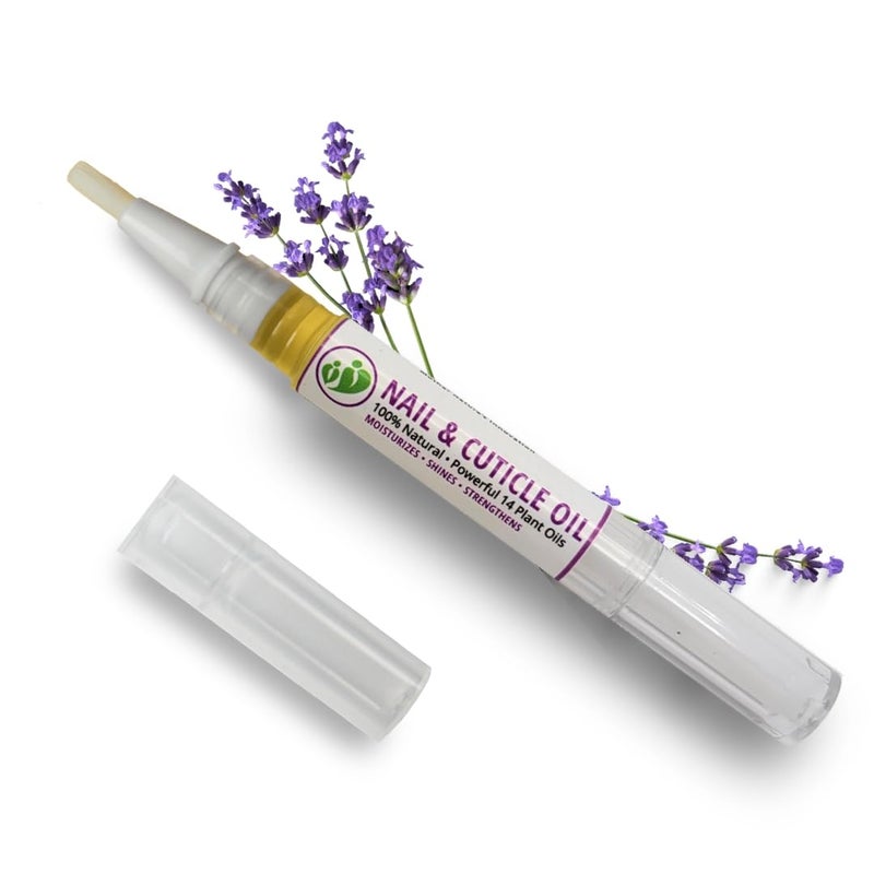 All Natural Nail Oil Cuticle PEN by MONA Brands  Restores  Protects Damaged Cuticles  Nails  Moisturizes Strengthens Soothes Shines  1PK LAVENDER 25 mL