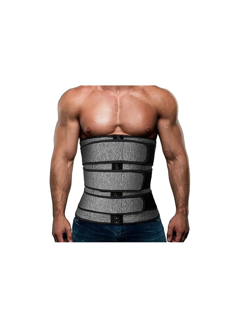 SOLARAE حزام تخسيس نحيف للرجال، مدرب البطن، كورسيه نيونبرين ساونا للتعرق، دعم الظهر الرياضي وتحسين الوضعية - 3XL - Image 1