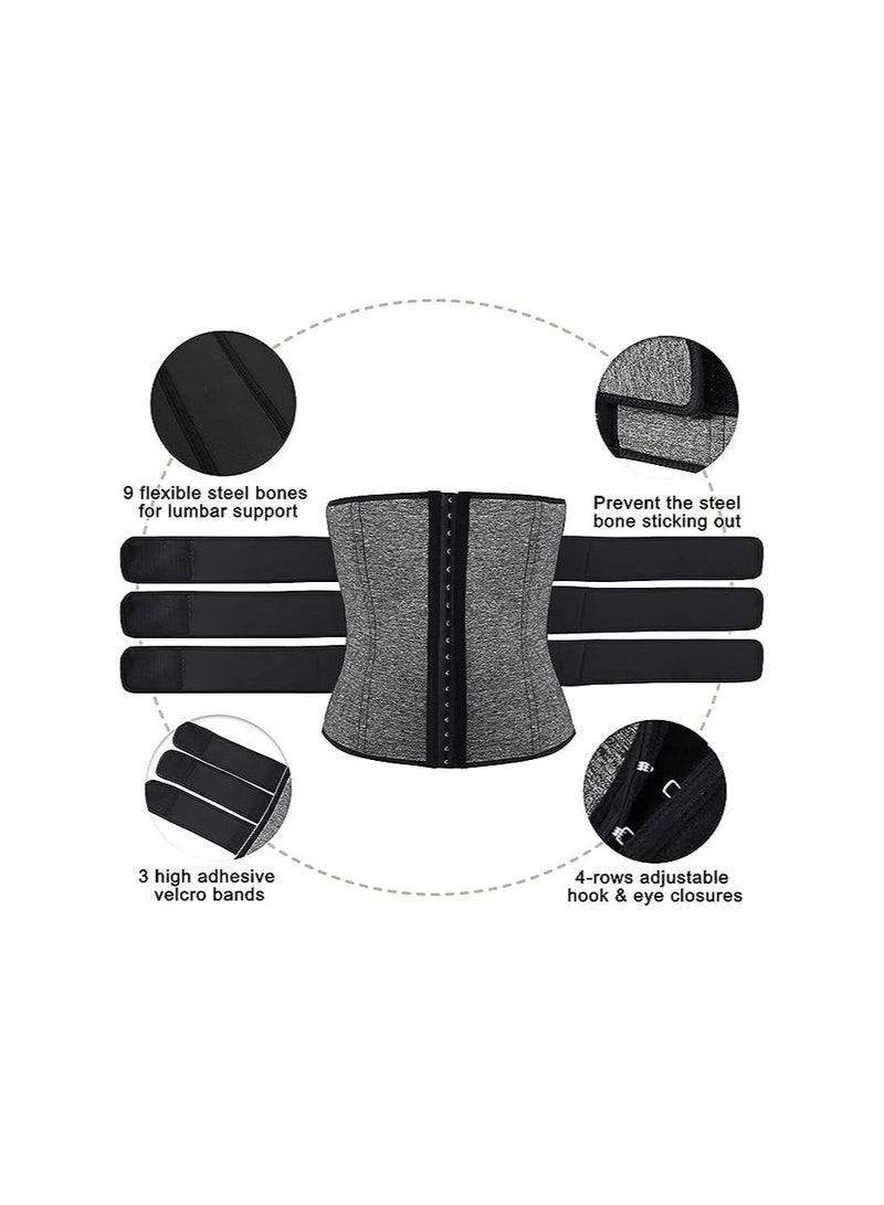 SOLARAE حزام تخسيس نحيف للرجال، مدرب البطن، كورسيه نيونبرين ساونا للتعرق، دعم الظهر الرياضي وتحسين الوضعية - 3XL - Image 4