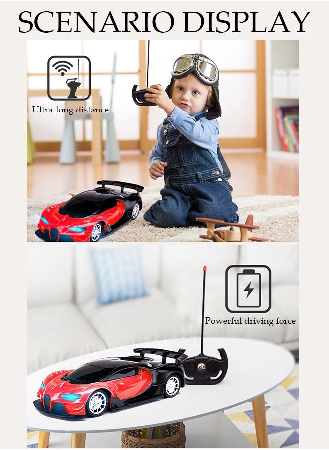 DUNISO Remote Control High Speed ​​Drift Red Bugatti Car Rechargeable Remote Control Electric Sports Racing Toy Car Realistic Model Car with LED Light Birthday Hobby Gift for Kids, Girls, Boys, Toddlers  - Image 4