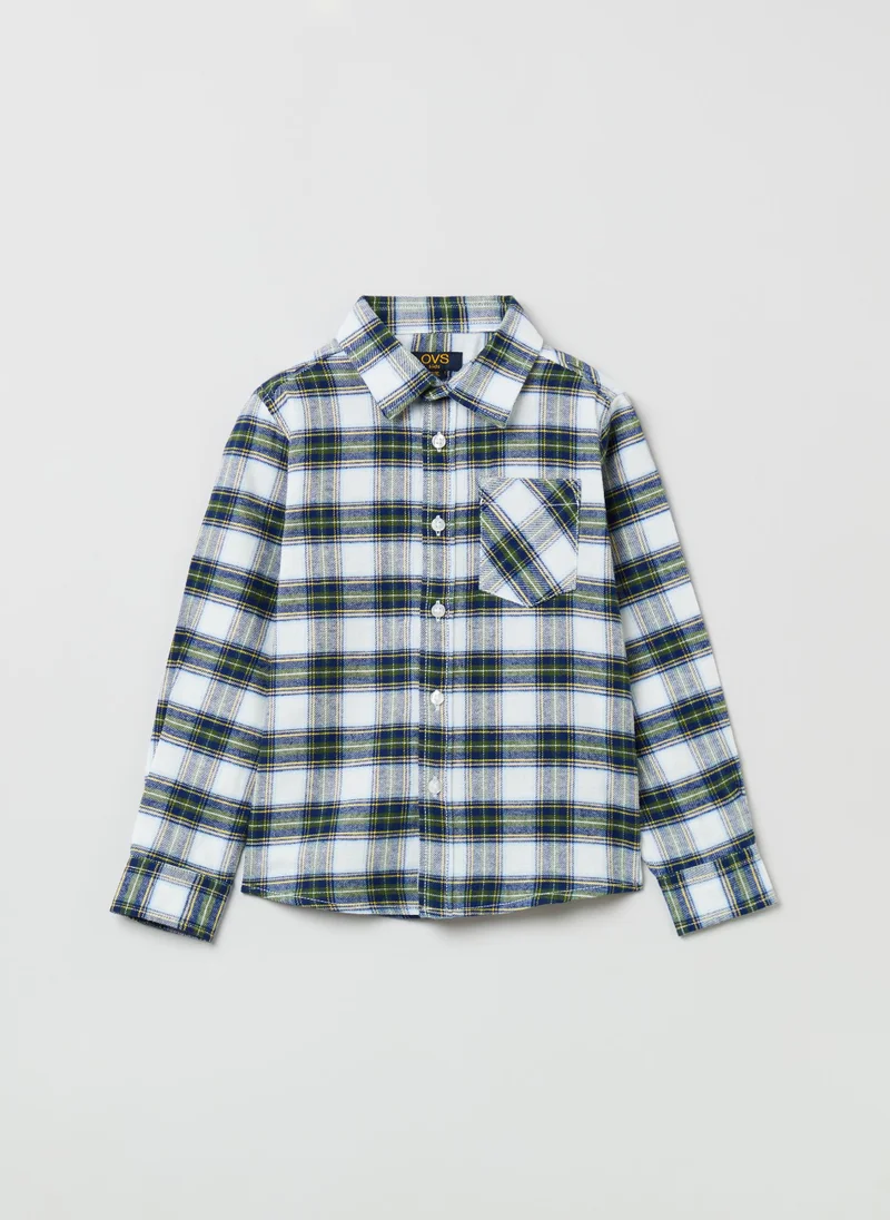 او في اس Ovs Housebrand Shirt In Check Flannel