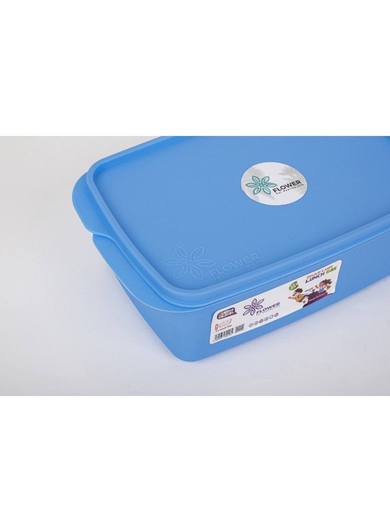 FLOWER Lunch Box Blue School - Plastic Food Container - Image 4