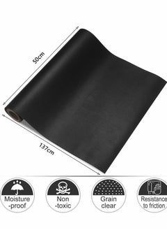 Y&D Sofa Leather Repair Patches 50 X 137 cm Large Self Adhesive Decorative Tape DIY Backed Lychee for Sofas Shoes Car Seats Handbags and Other (Black)  - Image 3