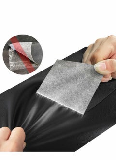 Y&D Sofa Leather Repair Patches 50 X 137 cm Large Self Adhesive Decorative Tape DIY Backed Lychee for Sofas Shoes Car Seats Handbags and Other (Black)  - Image 2